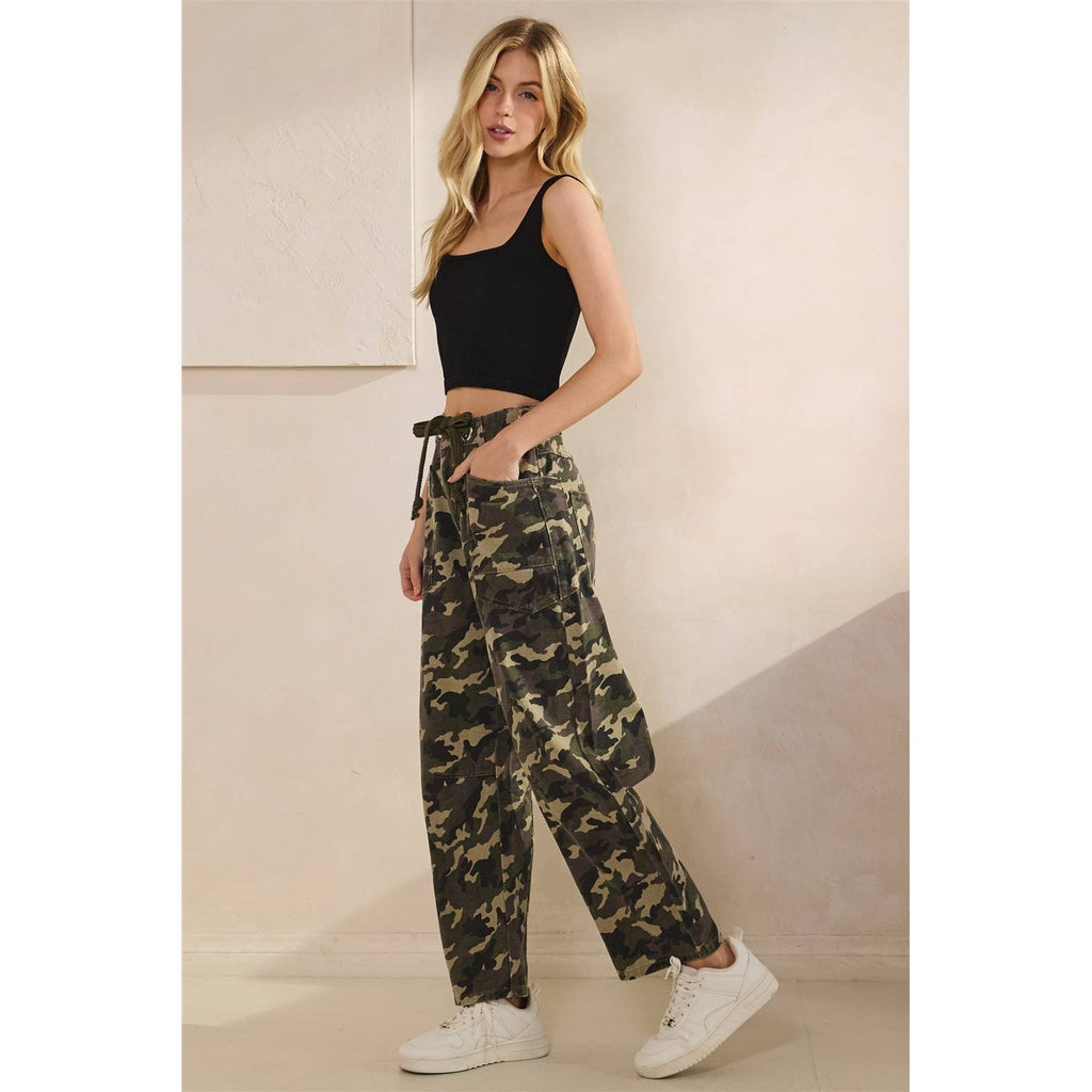 Camo Barrel Jeans (Preorder)