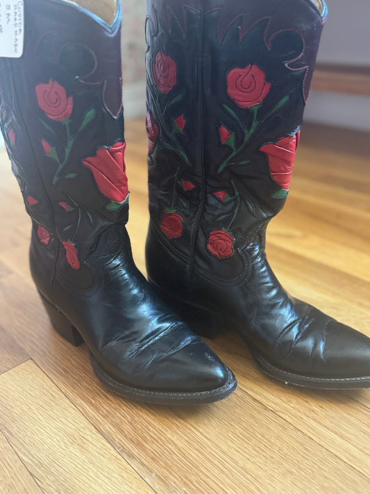 Handmade Rose Boots