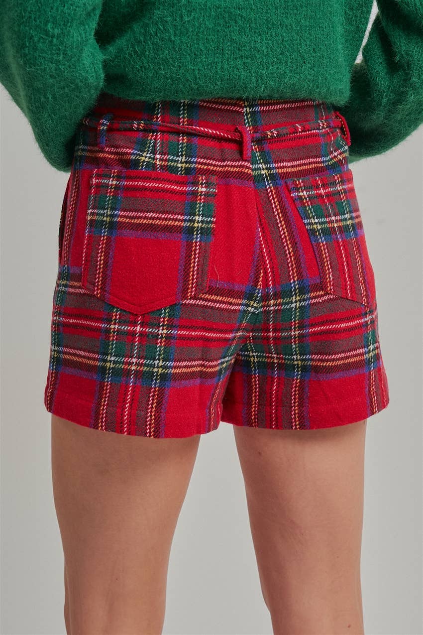 HOLIDAY CHRISTMAS CHECKERED PLAID SHORTS_JLB80068-04