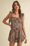 Leopard Flared Romper