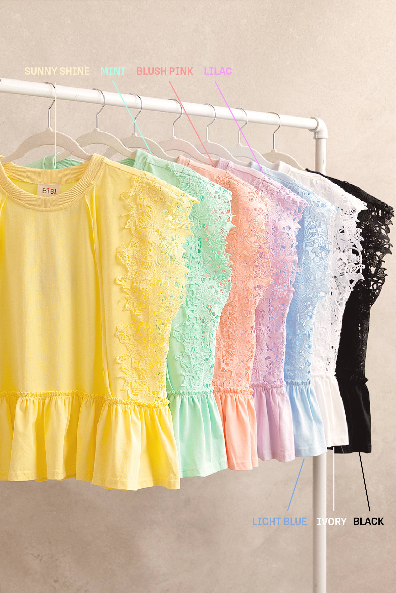 Ruffle Blouse With Lace Details