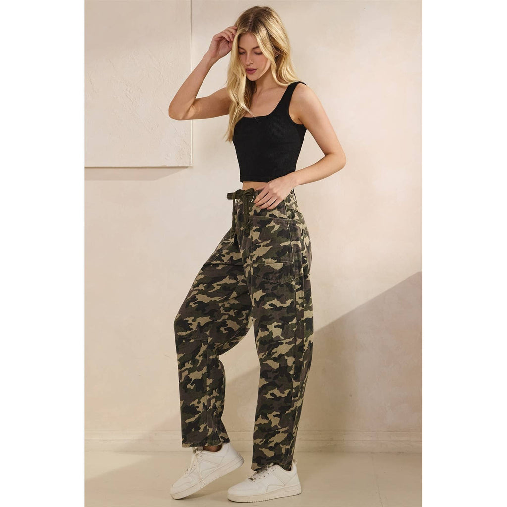 Camo Barrel Jeans (Preorder)