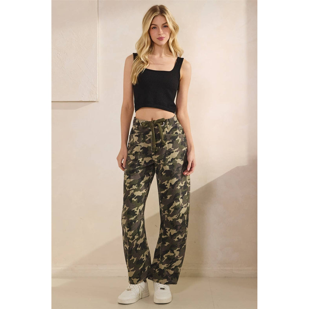 Camo Barrel Jeans (Preorder)