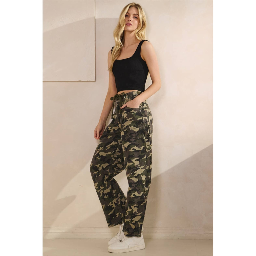 Camo Barrel Jeans (Preorder)