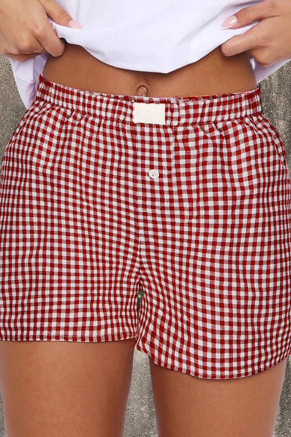 Red Gingham Boxer Shorts