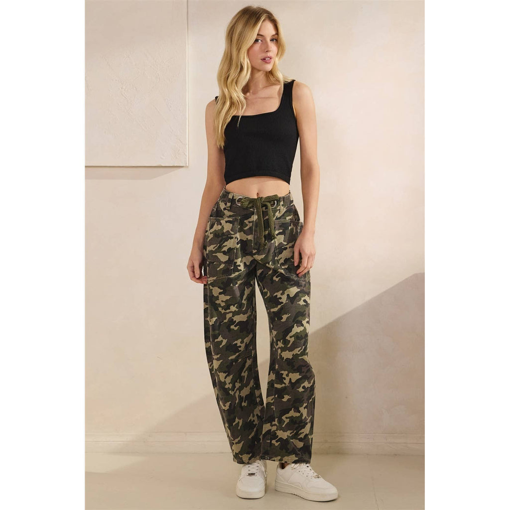 Camo Barrel Jeans (Preorder)