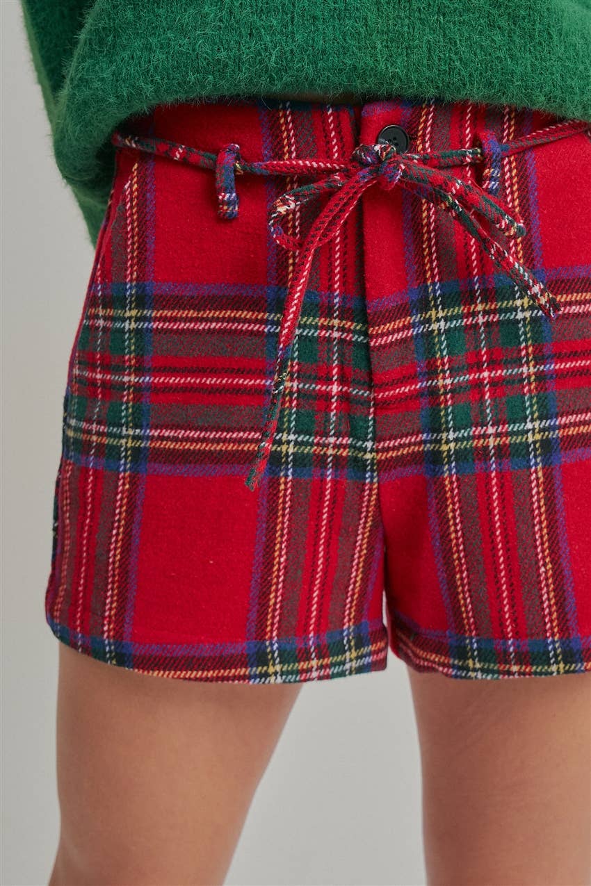 HOLIDAY CHRISTMAS CHECKERED PLAID SHORTS_JLB80068-04