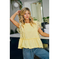 Ruffle Blouse With Lace Details