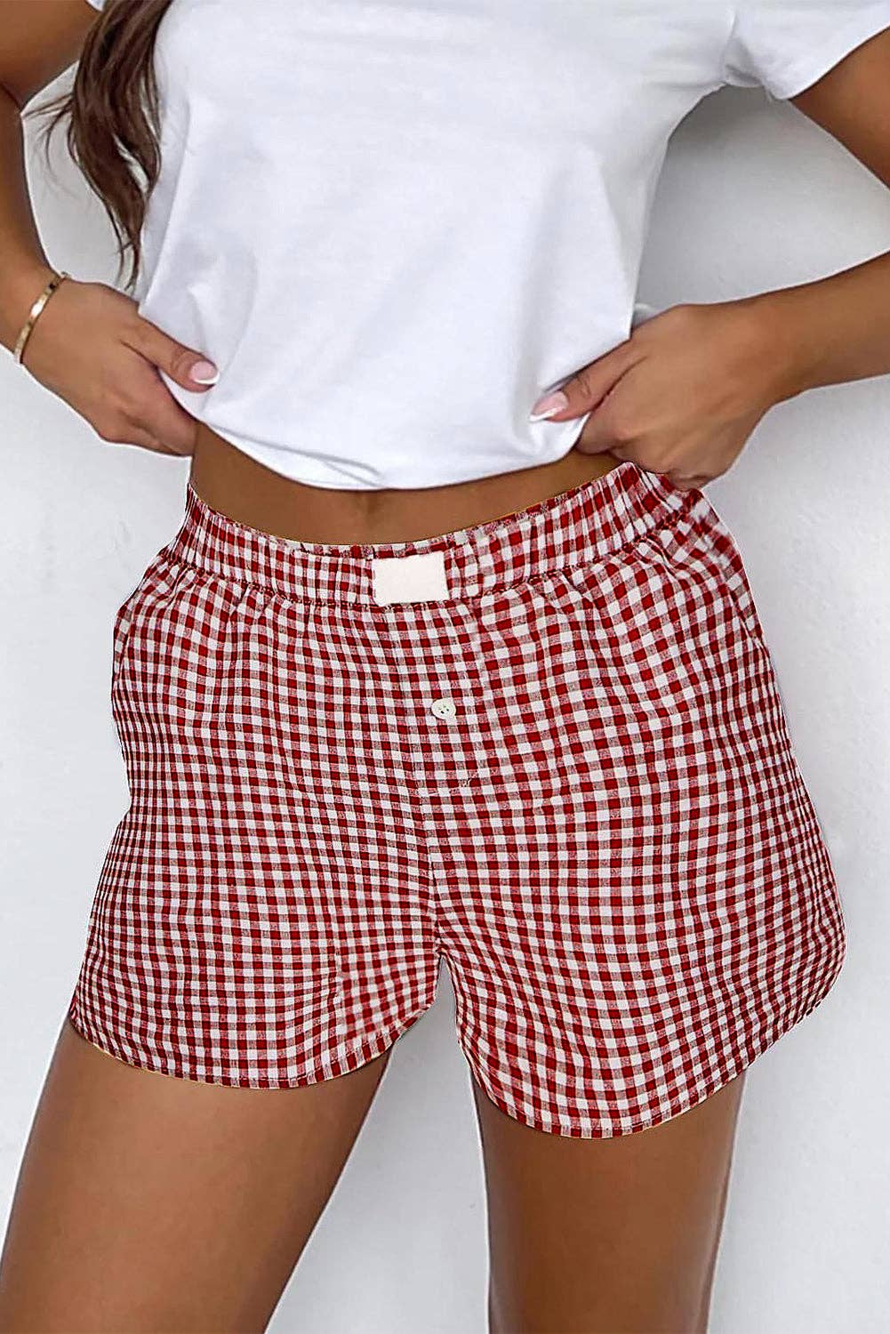 Red Gingham Boxer Shorts