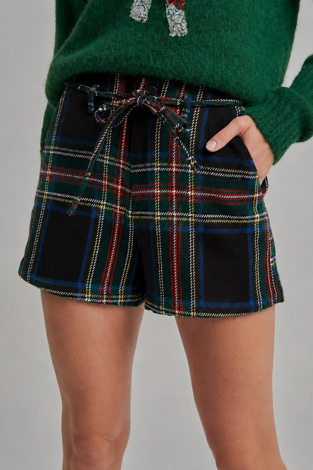 HOLIDAY CHRISTMAS CHECKERED PLAID SHORTS_JLB80068-04
