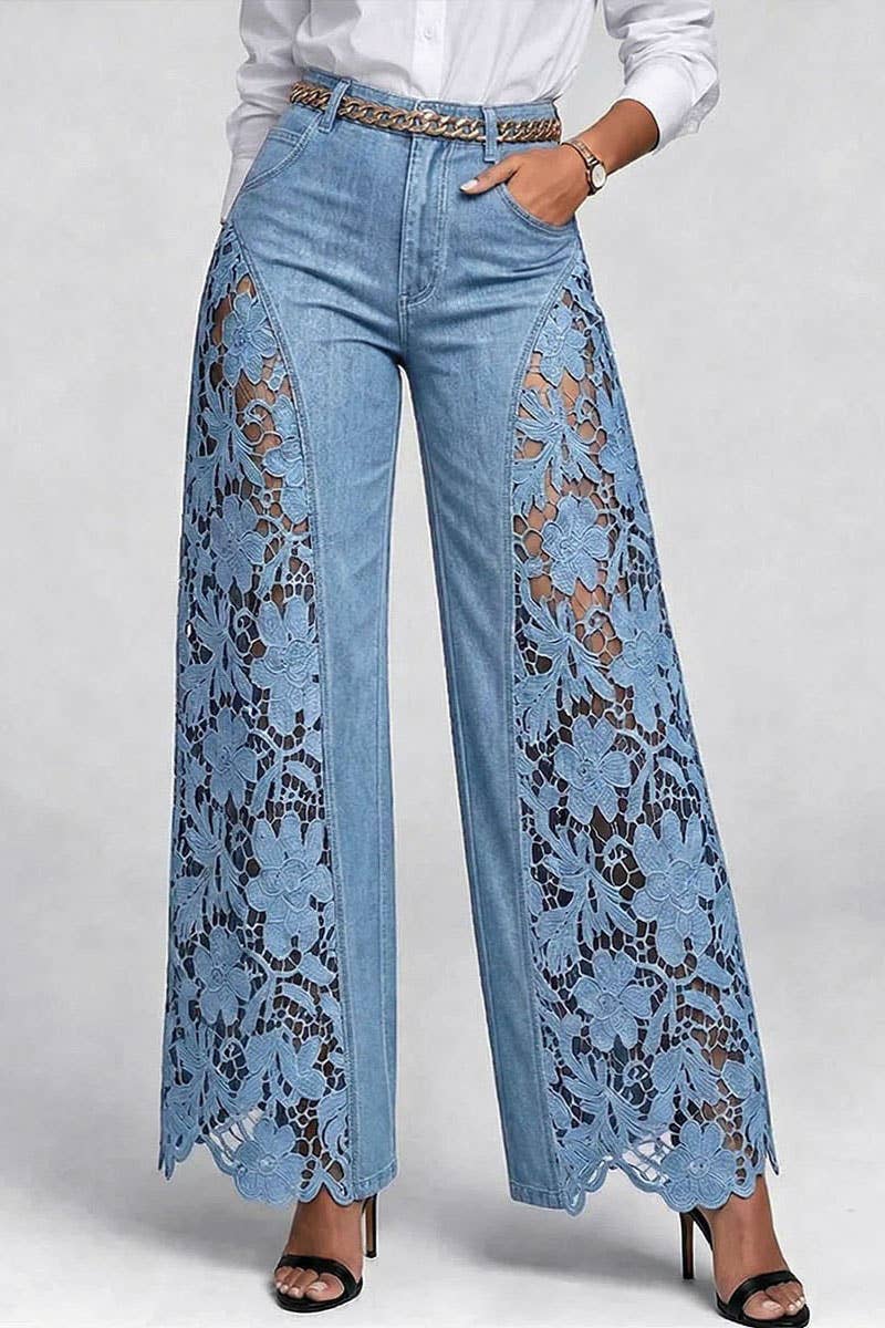 Denim and Lace Jeans