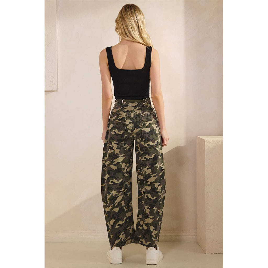Camo Barrel Jeans (Preorder)