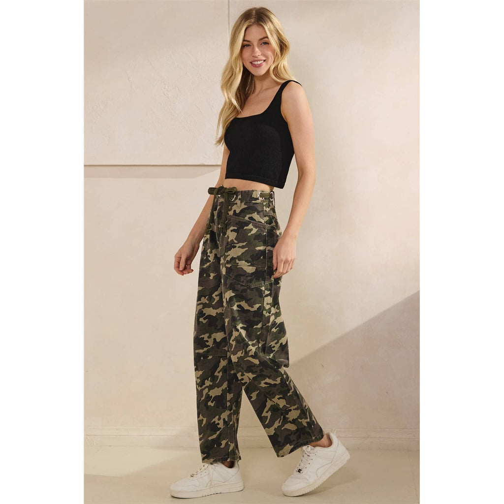 Camo Barrel Jeans (Preorder)